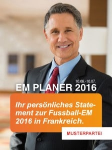 Wahlkampf Werbemittel als EM Planer mit Design 7